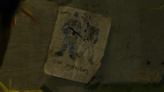 Desenho de Danny e Ish feito por uma criança - The Last of Us Part 1