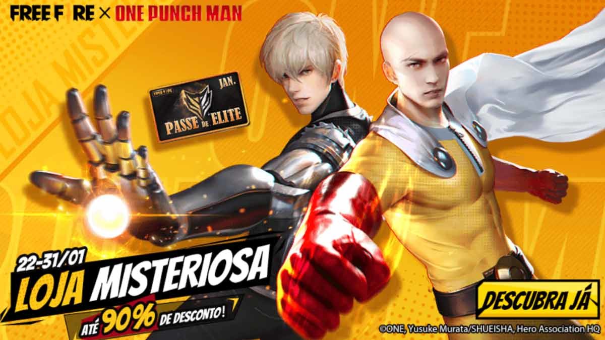 Free Fire e One Punch Man: como chamar amigos de volta e obter