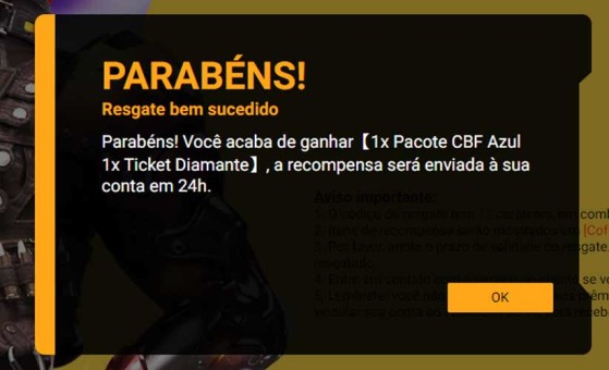 CODIGUIN FF Brasil x Uruguai: confira o código Free Fire desta