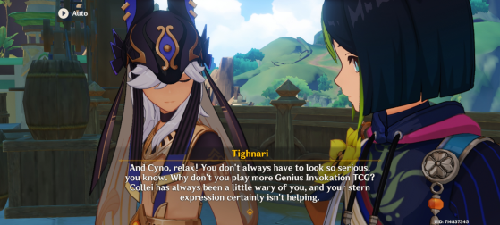 Diálogo entre Cyno e Tighnari — Imagem:Reprodução/HoYoverse - Genshin Impact
