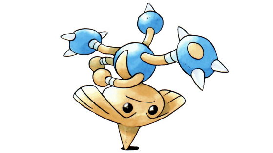 Arte final de Hitmontop em Pokémon Silver and Gold em 1999 — Imagem: Reprodução - Pokémon Scarlet e Violet