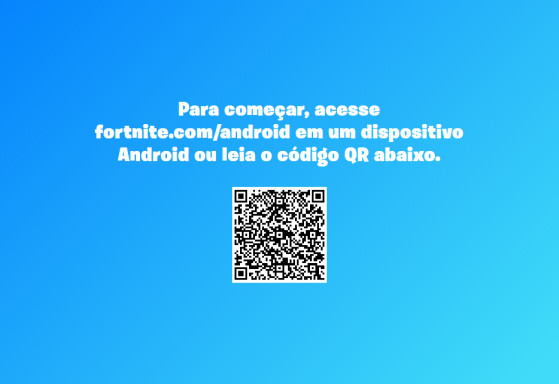 Leia o QR Code de qualquer celular Android para ser redirecionado à página de download do jogo. | Imagem: Epic Games/Reprodução - Fortnite Battle Royale