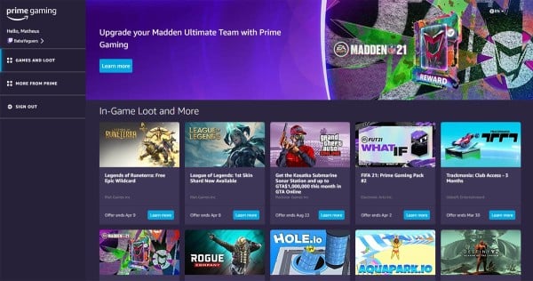 Prime Gaming: Como resgatar itens grátis para LoL, Valorant e mais jogos na  Twitch - Millenium