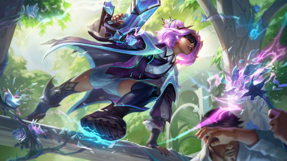 Splash art de Zeri Rosa Definhada - League of Legends