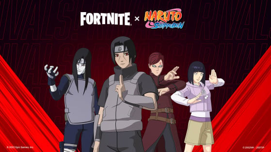 Trajes alternativos dos rivais de Naruto no Fornite — Imagem: Epic Games/Divulgação - Fortnite Battle Royale