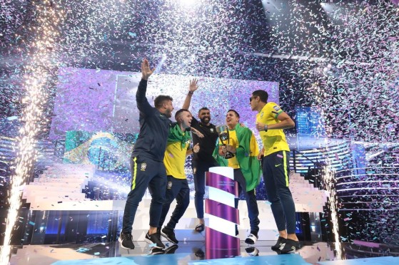 Seleção brasileira conquistou título mundial após bater Espanha, França, Itália e Polônia nos playoffs (Foto: Divulgação FIFAe / EA Sports) - FIFA 22