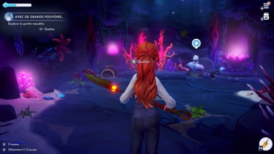 Ursula estará na primeira caverna da missão - Disney Dreamlight Valley