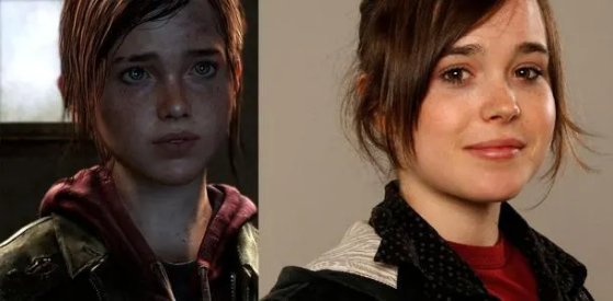 Comparação entre Ellie e Elliot Page — Imagem: Yahoo! - The Last of Us Part 1