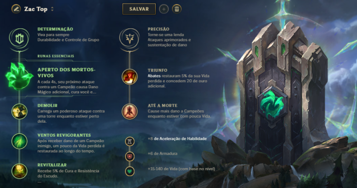 Zac: Runas, build e guia do campeão de LoL para jogar como top - Millenium