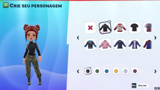 Tela de customização do personagem — Foto: MGG Brasil/Youtubers Life 2 - Millenium