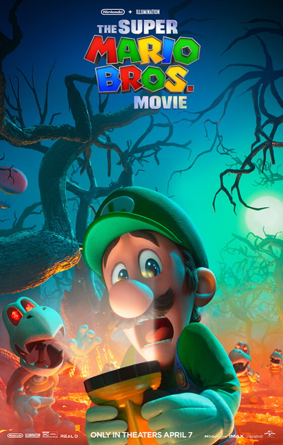Novo pôster de Super Mario Bros. com foco em Luigi — Imagem: Universal/Nintendo/Illumination - Millenium