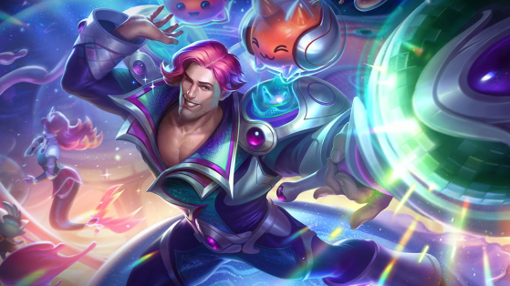 Splash Art da nova skin Taric Embalos no Espaço — Imagem: Riot Games/Divulgação - League of Legends