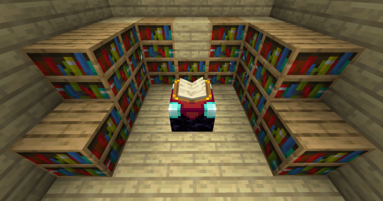 Posicione a biblioteca corretamente - Minecraft