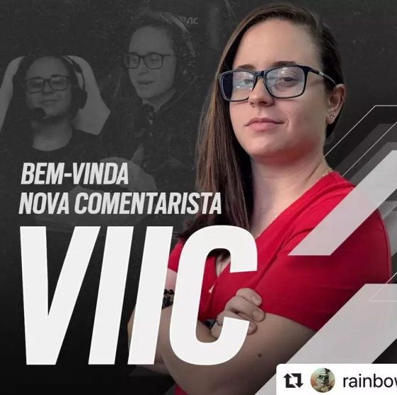 Foto do anúncio de Viic como nova comentarista de R6 da Ubisoft Brasil | Foto: Reprodução - Rainbow Six Siege