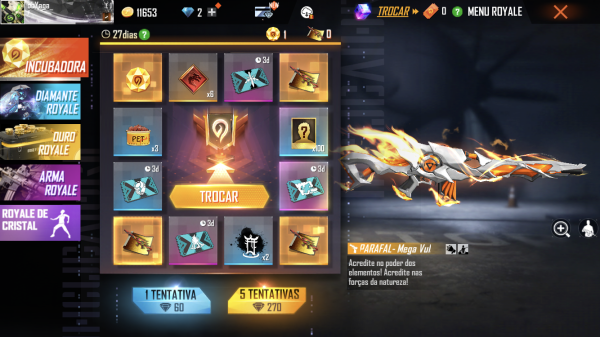 Menu Royale Free Fire: Todas as formas de ganhar itens no jogo - Millenium