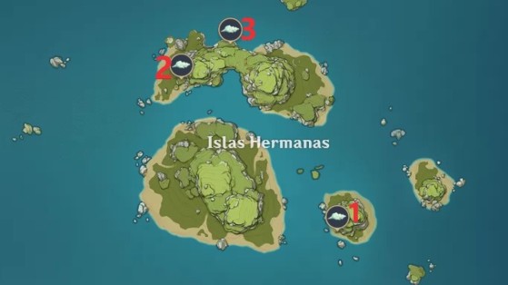 Conchas nas Ilhas Gêmeas - Genshin Impact