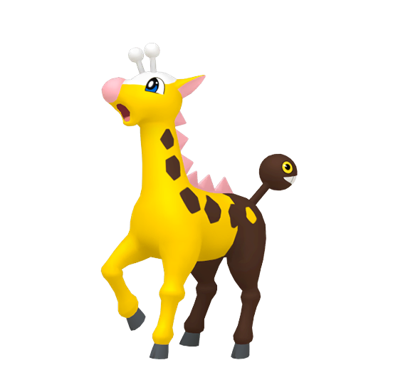 Girafarig Normal Pokémon Scarlet e Violet — Imagem: The Pokémon Company/Divulgação - Pokémon Scarlet e Violet