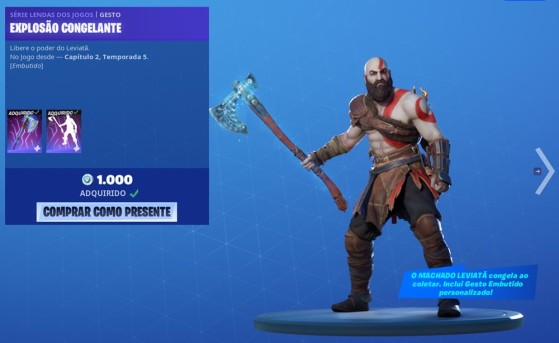 Kratos terá skin em Fortnite, segundo rumores 