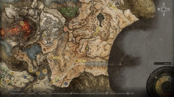 Localização do item no mapa - Elden Ring