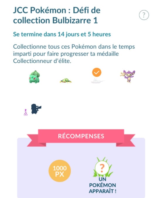Crossover do Pokémon Estampas Ilustradas: Desafio de coleção de Bulbasaur 1 - Pokémon GO