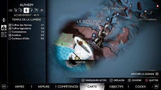 Localização do Corvo 3 no mapa - God of War Ragnarok
