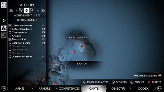 Localização do Corvo 6 no mapa - God of War Ragnarok