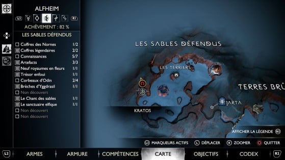 Localização do Corvo 9 no mapa - God of War Ragnarok