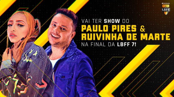 Free Fire: Final da LBFF 7 terá shows de Ruivinha de Marte e Paulo Pires