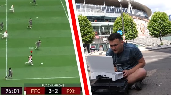 Youtuber faz maratona jogando FIFA 22 presencialmente em todos os estádios da Premier League