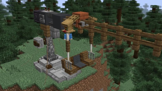 Minecraft: Teleférico funcional que se constrói sozinho é dádiva de um bloco subestimado
