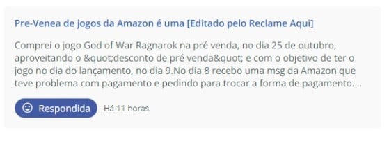 God of War Ragnarok:Reclamação da Amazon respondida - God of War Ragnarok