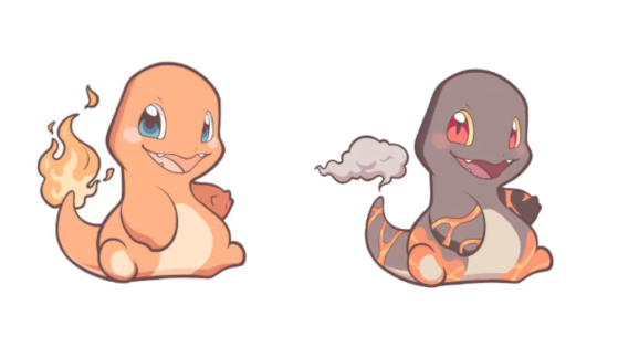 Pokémon: Artista mostra como seria Charmander e Bulbasaur se eles fossem do tipo  Sombrio - Millenium
