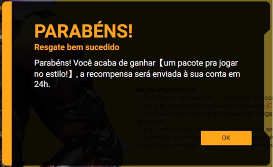 Novo códiguin de itens grátis no Free Fire Rewards | Imagem: Rewards FF/Reprodução - Free Fire