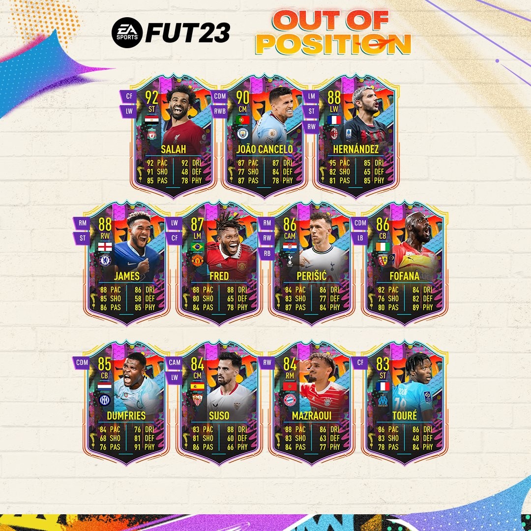 FIFA 23 FUT 23 Out Of Position Pre os Cartas E Jogadores Do Evento grade-chart