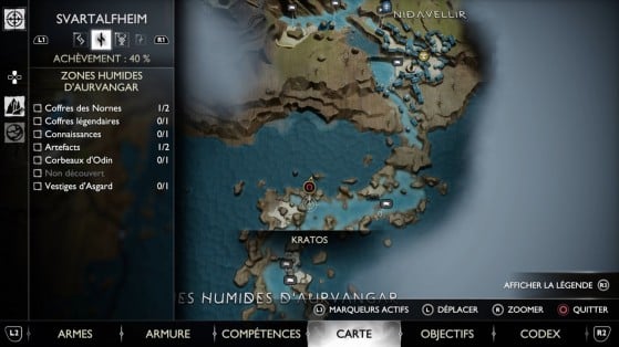 Localização no mapa - God of War Ragnarok
