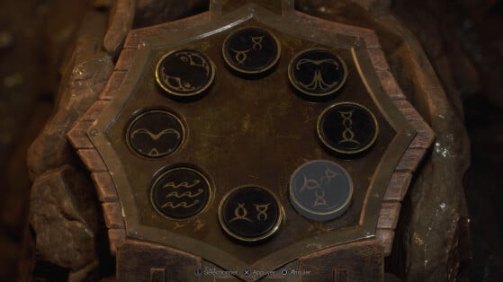 Enigma do Pequeno Santuário: Aperte os botões 4, 6 e 7 em qualquer ordem - Resident Evil 4