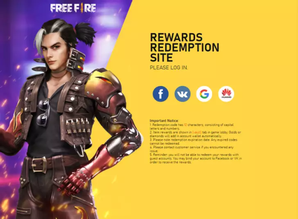 Rewards Free Fire 2022: Como conseguir códigos FF no site de