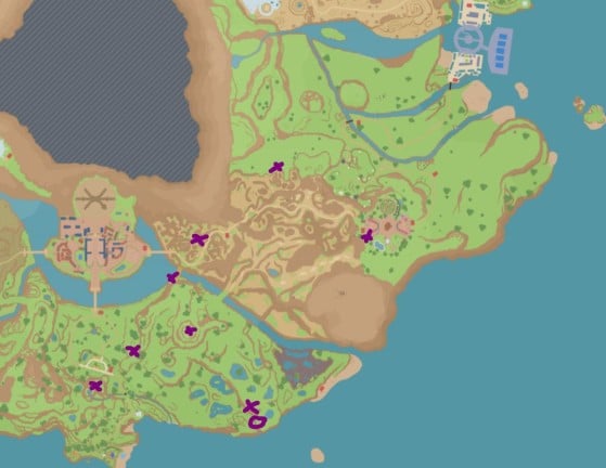 Localização das 8 Estacas Roxas em Pokémon Scarlet e Violet - Pokémon Scarlet e Violet