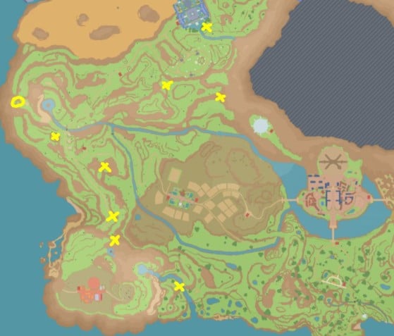 Localização das 8 Estacas Amarelas em Pokémon Scarlet e Violet - Pokémon Scarlet e Violet