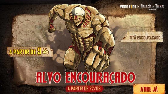 Free Fire x Attack on Titan: Como conseguir a skin de Titã Encouraçado