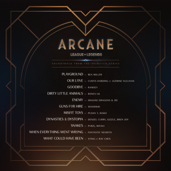 Trilha sonora oficial de Arcane — Foto: Riot Games/Twitter - League of Legends
