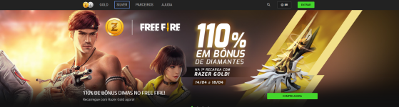 CARTÕES RAZER GOLD FREE FIRE