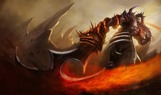 Splash art de Tryndamere Espada Demoníaca — Imagem: Riot Games/Divulgação - League of Legends