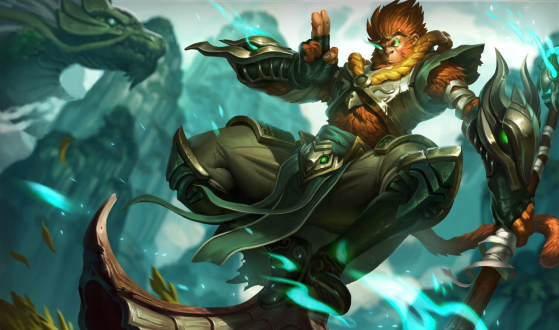 Splash art de Wukong Dragão de Jade — Imagem: Riot Games/Divulgação - League of Legends